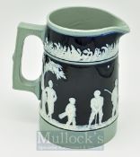 Copeland-Spode Small Pitcher/Jug with Golfing Illustration: Small pitcher. 13.5 cm (5.5") tall.