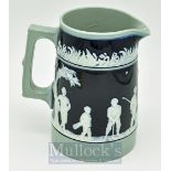 Copeland-Spode Small Pitcher/Jug with Golfing Illustration: Small pitcher. 13.5 cm (5.5") tall.