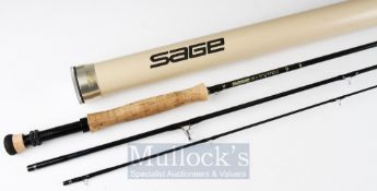 Fine Sage RPL XI Graphite III trout fly rod: 9 foot two-piece-line 8# - wt 4 1/8 oz – 2x lined