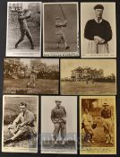 Collection of early Royal Family Prince of Wales golfing scene postcards (8) to include “Playing