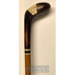 Unnamed Pear-Shaped Socket Head Driver Sunday Golf Walking Stick with black and white coloured band,