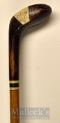 Unnamed Pear-Shaped Socket Head Driver Sunday Golf Walking Stick with black and white coloured band,