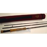 Hardy Swift Salmon Fly Rod – 10ft 3pc line 6#, cork butt, rodmarked IMW188049 in MOB and makers