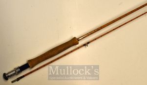 Hardy Rod: good Hardy “The Perfection” 8ft 2pc palakona trout fly rod - clear Agate lined butt and