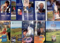 Collection of Official Open Golf Championship programmes 1991- 2000 (10) – a complete run - incl