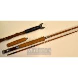 Sharpe Rod: Fine J.S Sharpe Ltd Aberdeen “Salmon and Sea Trout” 9ft 2pc split cane fly rod – c/w