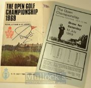 1969 Official Open Golf Championship programme signed by the winner Tony Jacklin- played at Royal