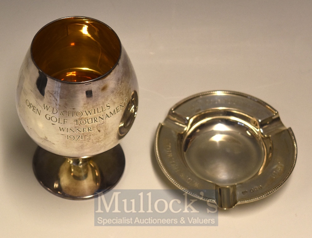 1971 W.D & H.O. Wills Open Golf Tournament Silver winners goblet - engraved with tournament - Image 2 of 2