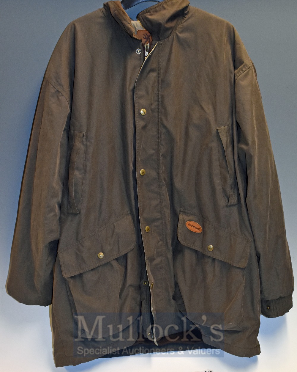 Fishing Clothing– Browning zipped fronted with press studs, 2 large pockets to front, fur lined, Fox - Image 2 of 2