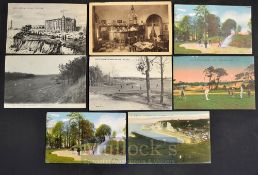 Collection of well-known French Golf Club and other golfing postcards (8): 3x Le Touquet Paris