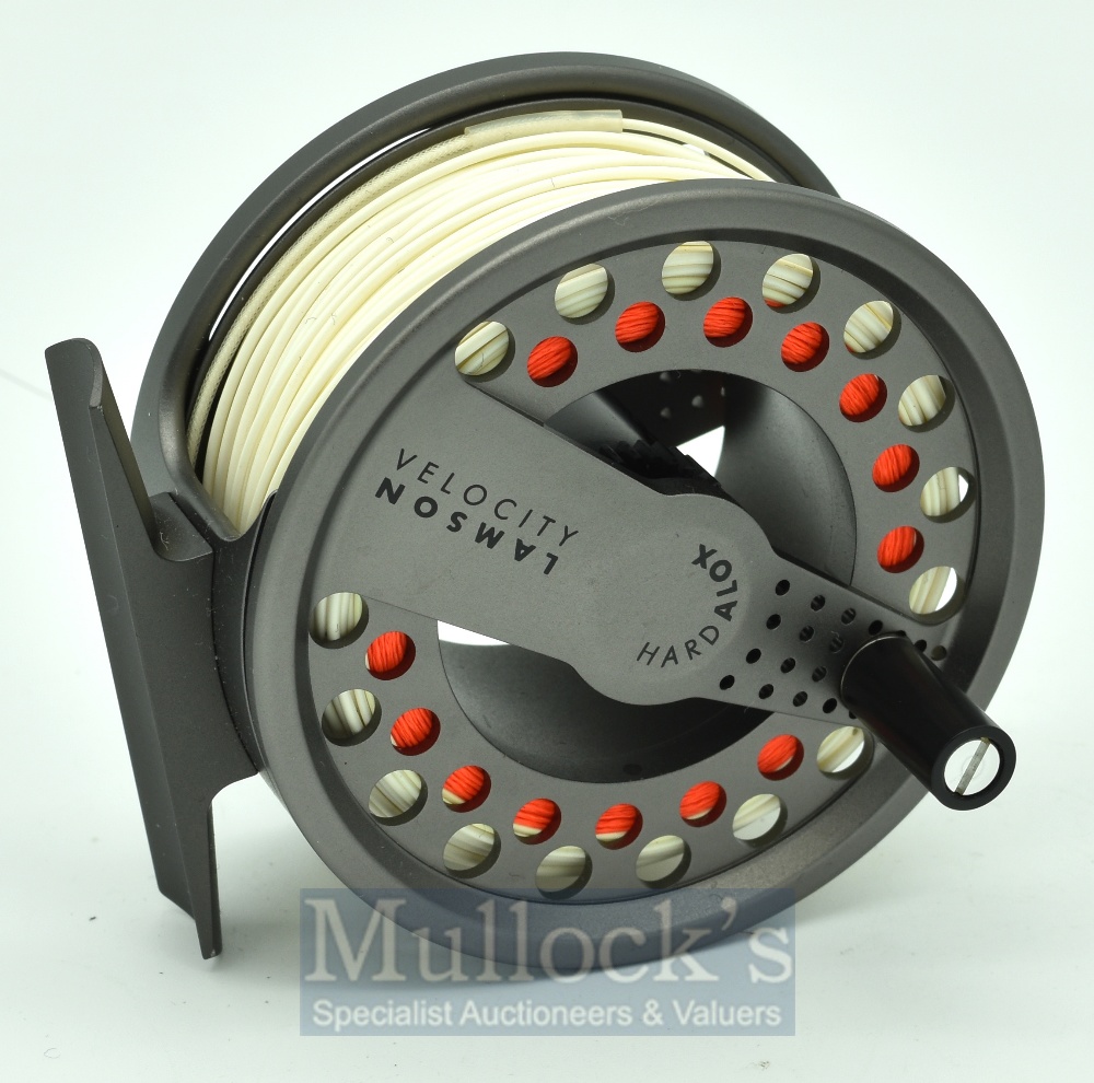 Lamson Velocity V1.5 Hard Alox hi tech alloy fly reel, large arbour, smooth check clicker, brake