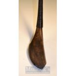 Replica 18th Century Styled Wood with shield impressed lozenge style marks to the head comprising