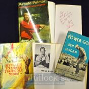 Hogan, Ben; Nicklaus; & Palmer signed golf books (3): Ben Hogan –“Power Golf” 7th ed 1955 signed