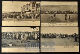 Collection of various early St Andrews Open Golf and Amateur Champions golfing postcards c.1903 (