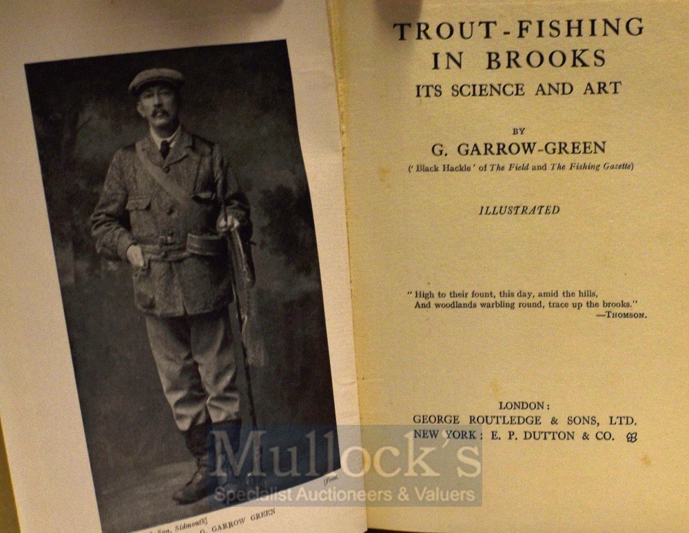 Garrow-Green G – Trout Fishing in Books its science and art circa 1920 1st edition original green - Image 2 of 2