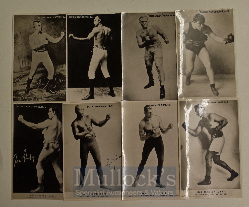 Boxing News Photo Postcards – Set numbers 1 to 54 featuring John L Sullivan, James J Corbett, Bob - Image 2 of 2