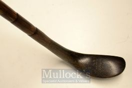 F Bell Carnoustie longnose style Sunday golf walking stick - with criss cross hatched face