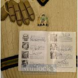 Derrick Robin’s XI Far East Tour - 1977 Cricket Pullover, signed programme & glove, Programme Signed