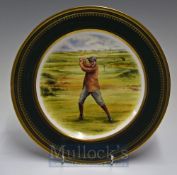 Spode Golfing Plate: By K Pickin The First Amateur Golf 1894, 9” diameter