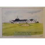 Hughes, E.P (Modern) 1994 OAKMERE PARK GOLF CLUB – oil on board signed and dated 1979 – image 14 x