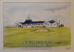 Hughes, E.P (Modern) 1994 OAKMERE PARK GOLF CLUB – oil on board signed and dated 1979 – image 14 x