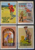 Large collection of various golfing postcards (59) mostly replica coastal, cigarette, tea, bovril