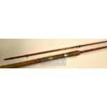 Richard Walker Hand built Mk. IV 10ft 2pc split cane rod –burgundy close whipping, line tip guide,