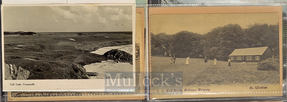 Collection of early Eire (Ireland) golf club and golf course postcards (18): 2x Bray, Baltinglass; - Image 6 of 6