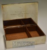 1966 Piccadilly Stroke Play Golf Tournament Wentworth Presentation Silver Box - with details