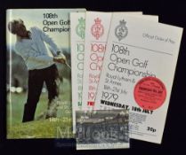 1979 Official Open Golf Championship programme and draw sheets signed to the cover by the