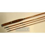 Fine Hardy The Marvel 78ft 6in 3pc palakona fly rod ser. no H327720 c/w replaced spare tip (original
