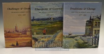 Royal and Ancient Golf Club St Andrews Trilogy collection some signed – ltd ed set of 1750 to