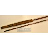 Sharpe Rod: good J.S Sharp Ltd Aberdeen “The Fario 85” 8ft 5in 2pc impregnated split cane fly