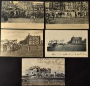Tom Morris St Andrews - collection of various golfing postcards c.1905 (5) – Tom Morris at the Tee