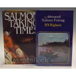 Righyni R V – Advanced Salmon Fishing 1973 1st edition signed by author with letter together with