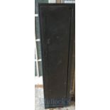 Gun Cabinet – Heavy metal gun cabinet approx 5’ with key