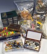 Great Collection of Fly Tying Equipment – Various feathers, threads, hooks, vice, tools (natural &