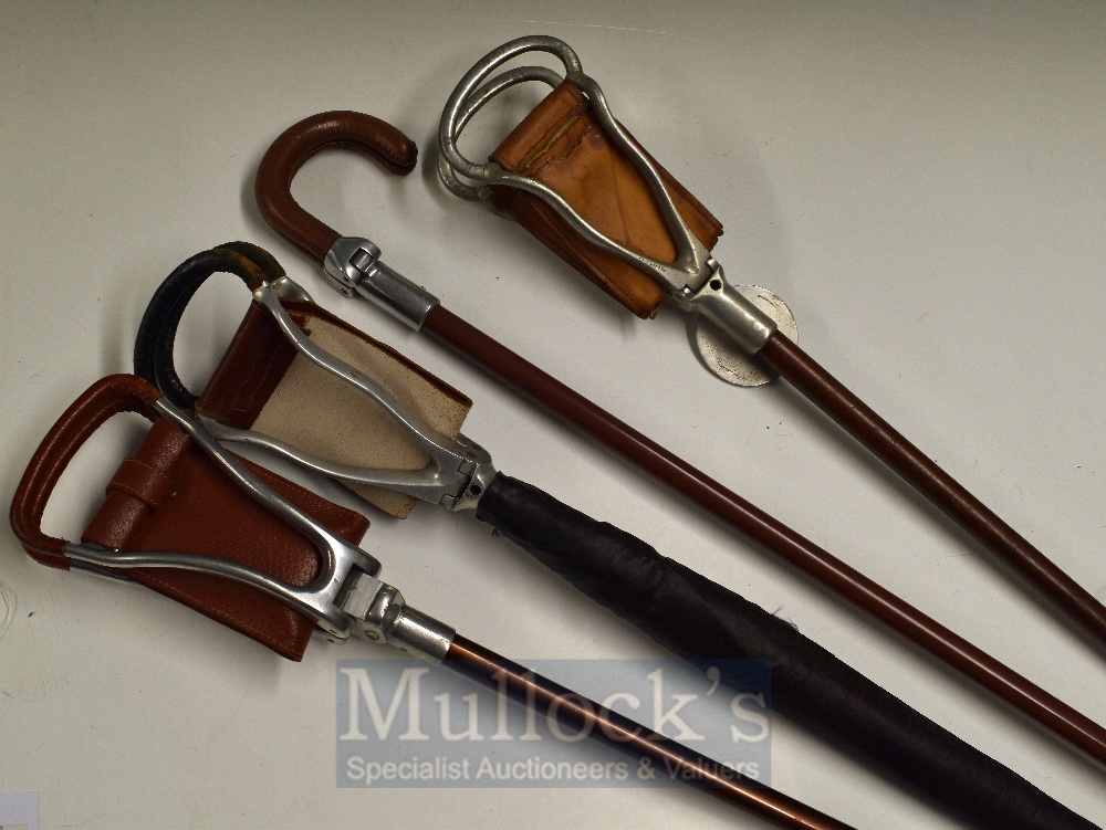 Collection of Shooting Sticks – Four sticks all in various conditions one having a cover, made