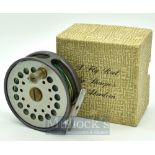 J.S Sharpe Ltd Aberdeen The Gordon 3.5” alloy fly reel – alloy foot, original celluloid handle – c/w