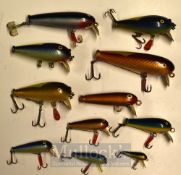 Collection of Hardy Jock Scott Wrigglers (11) – 9x with hooks and ranging in size from 1” – 3.