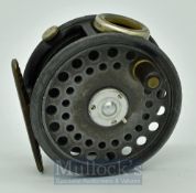Hardy St George 3” alloy fly reel c.1922- makers nickel and agate line guide – 3x screw drum release