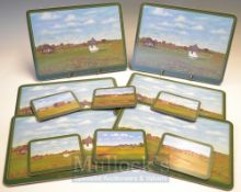 6x Royal St George’s Golf Club table place mats: from the original by Bill Waugh together with a set