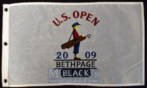 2009 US Open Golf Championship white pin flag – played at Beth Page Black won by Lucas Glover -