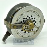 Horrocks & Ibbotson USA the Y&E Auto Reel, Patent date June 1891, 3.25” diameter, alloy and brass