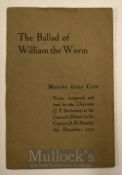 Malone Golf Club Book on Verse dated 1935 – titled “The Ballad of William The Worm” Verses