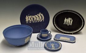 Selection of Golf Related Wedgwood Jasper Ware: To include Large bowl 7.5”, 2001 WGC-American