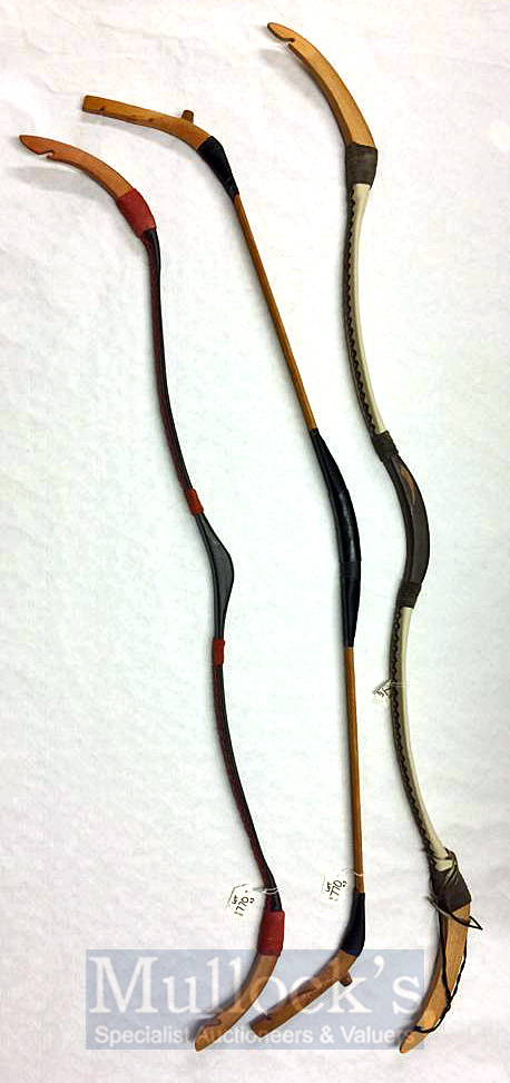 Selection of Bows –Three bows all traditional Hungarian recurve and covered in rexine (3)