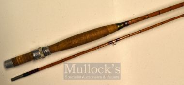 Hardy Rod: Good Hardy J.J.H Triumph 8ft 9in 2pc palakona fly rod ser. no 23228E – with clear agate