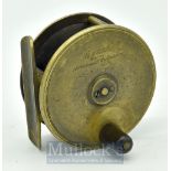 Army and Navy CSL Makers 105 Victoria Street Westminster brass 3” plate wind fly reel - constant