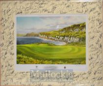 Shane Lowry - 2019 Royal Portrush Open Golf Championship signed ltd ed colour print (160 signatures)